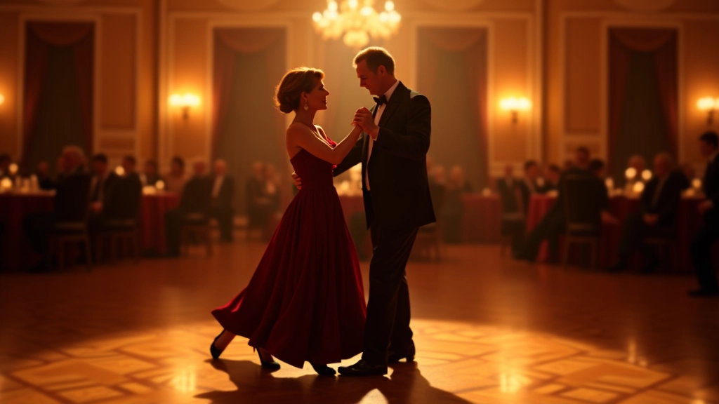 Ballroom dancing evening with formal attire